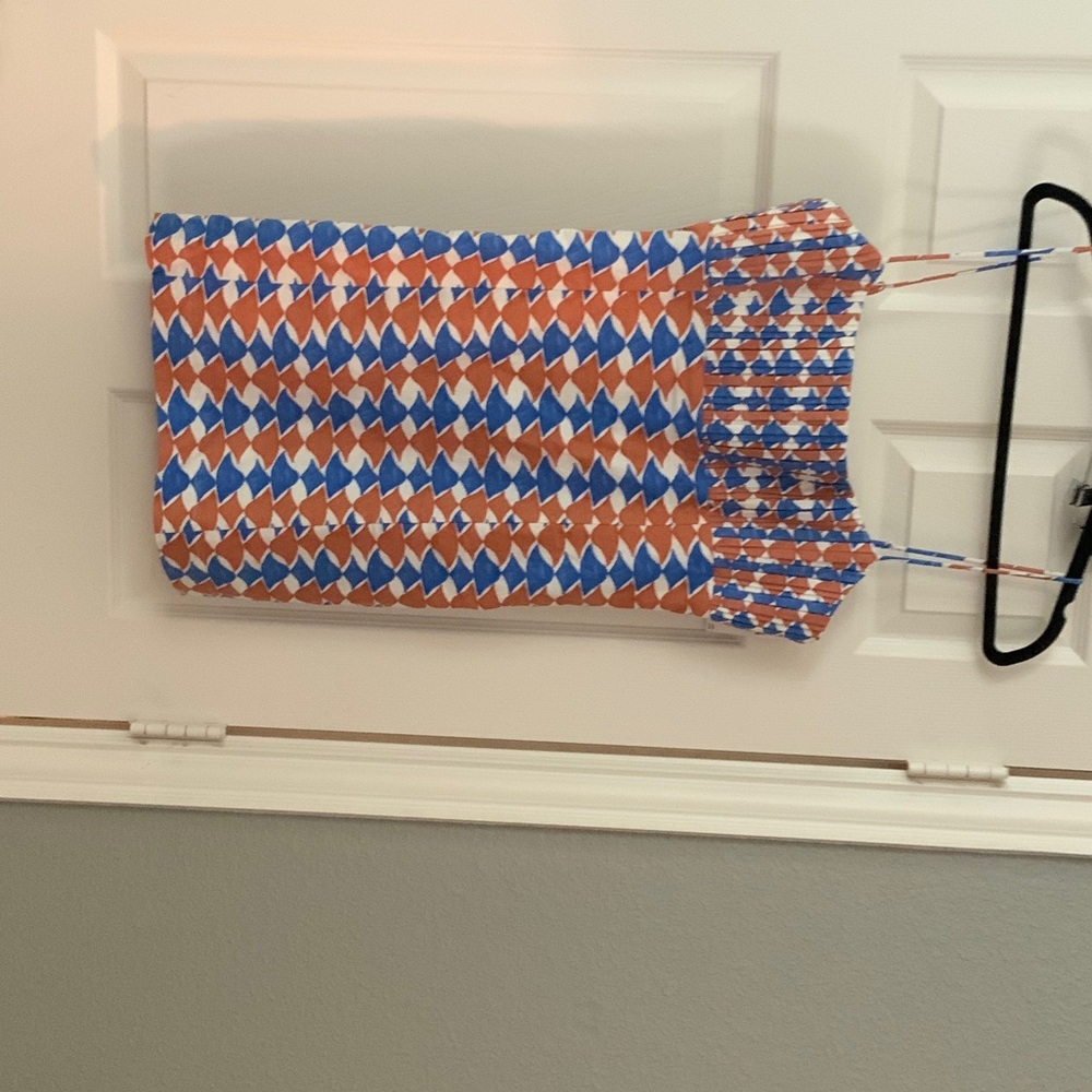 Maeve Blue and Orange Geometric Dress